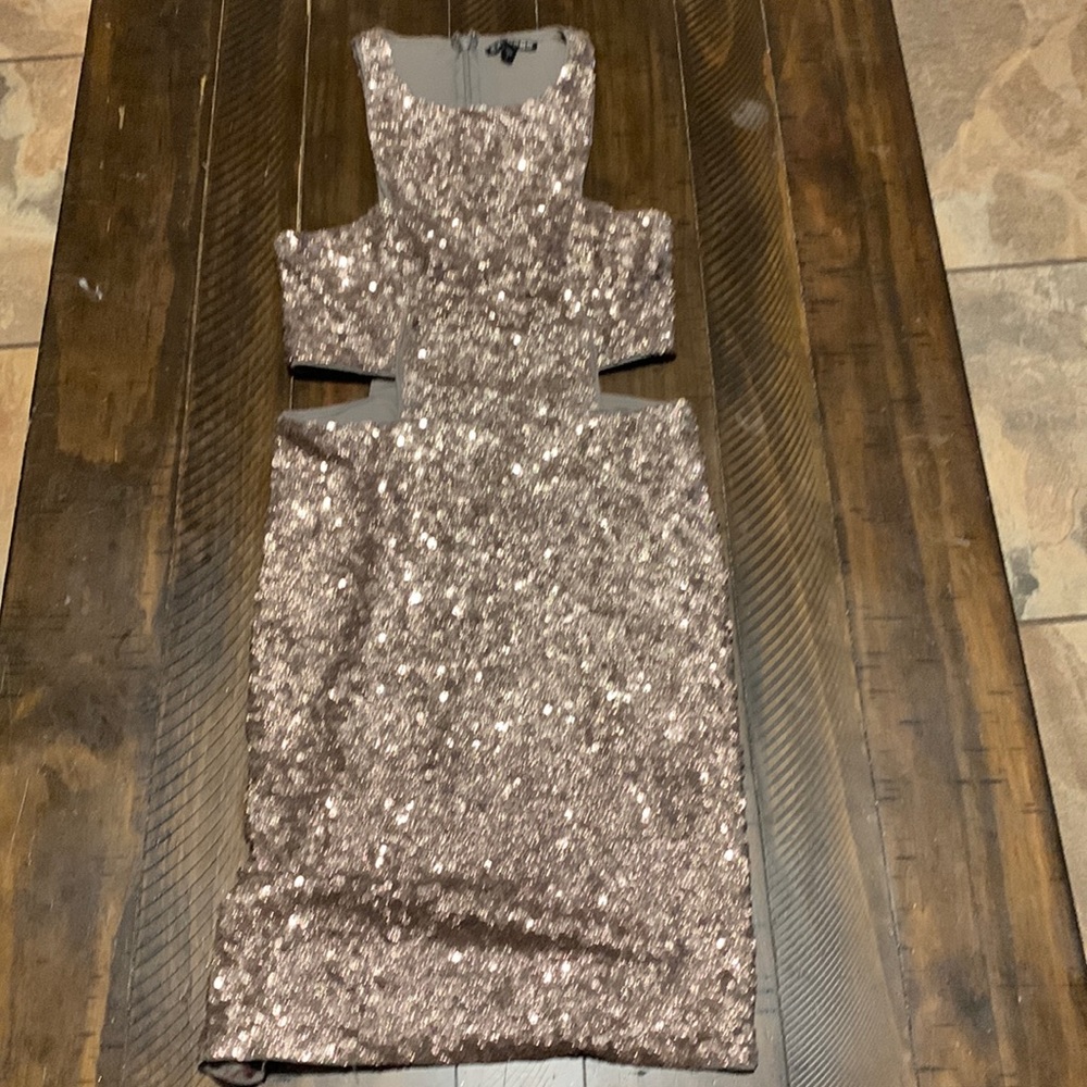 Gold sparkly dress from Express size 4